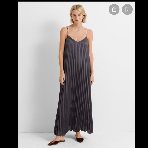 BNWT Strappy Pleated Maxi in Graphite - Picture 1 of 12